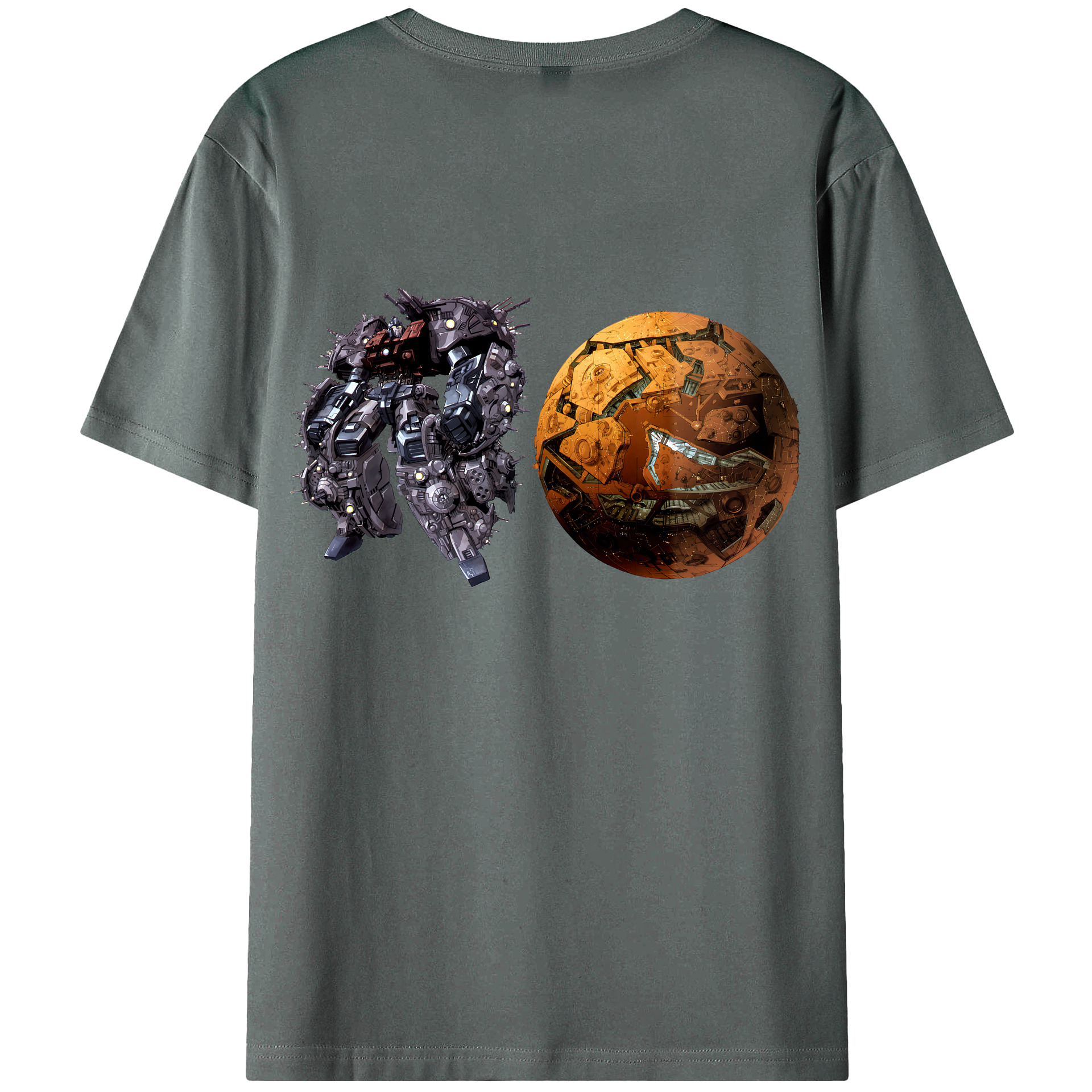 （画像用） Transformers トランスフォーマー 綿100％ メンズ半袖Tシャツ（バックプリント） 通気性